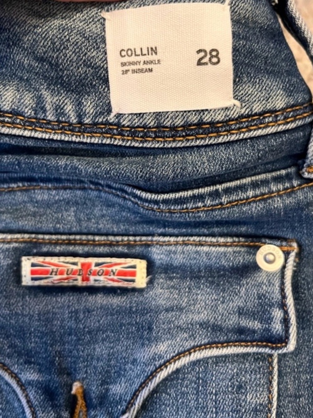 Hudson Jeans Collin Skinny Ankle Jeans in Medium Blue